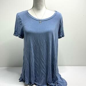 Altard State Oversized Size Small Top Blue Made With Cotton